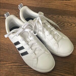 Adidas Classic Grand Court White Shoes with Black Accents